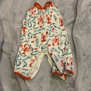 Burt's Bees Baby Lobster Print Romper